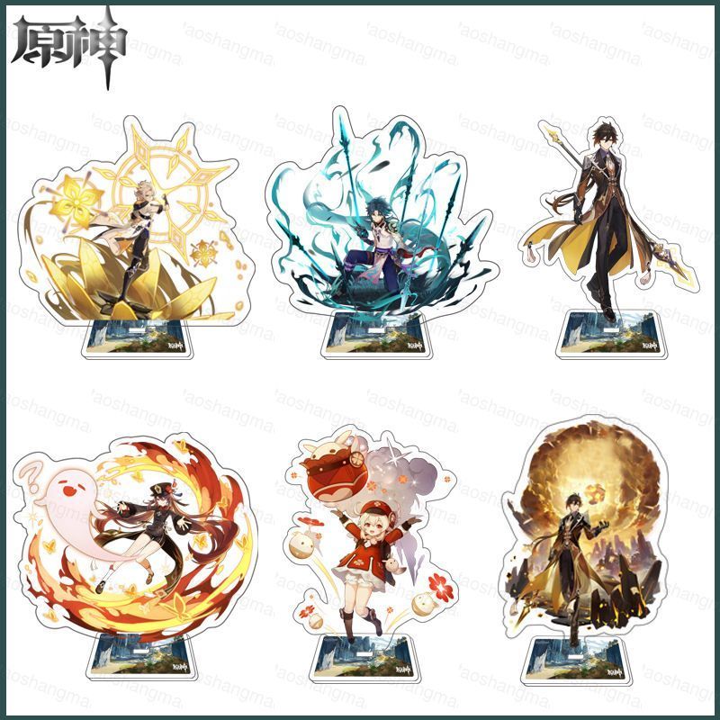 YT4 Anime Genshin Tác Động Mới Eula Ganyu Albedo Rosaria Cosplay Đứng Tấm Acrylic Nhân Vật Mẫu Tấm Q