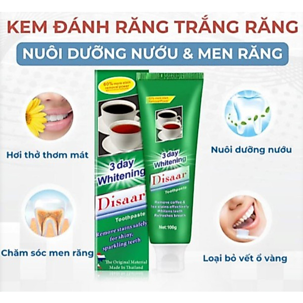 KEM ĐÁNH RĂNG CẢI TẠO TÌNH TRẠNG VÀNG RĂNG, GIÚP TRẮNG RĂNG THƠM MIỆNG
