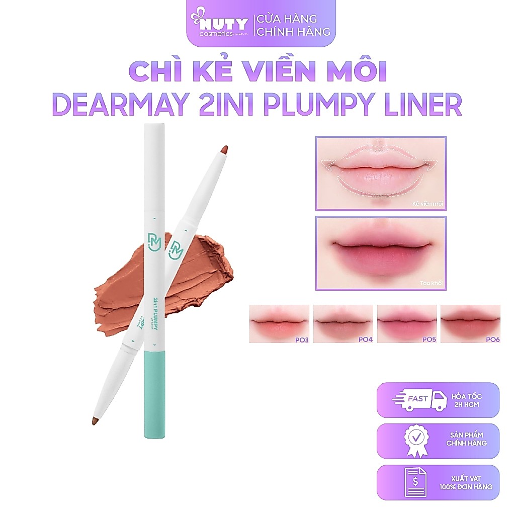 Son Kẻ Môi Dearmay 2in1 Plumpy Lip Liner (0.36g)