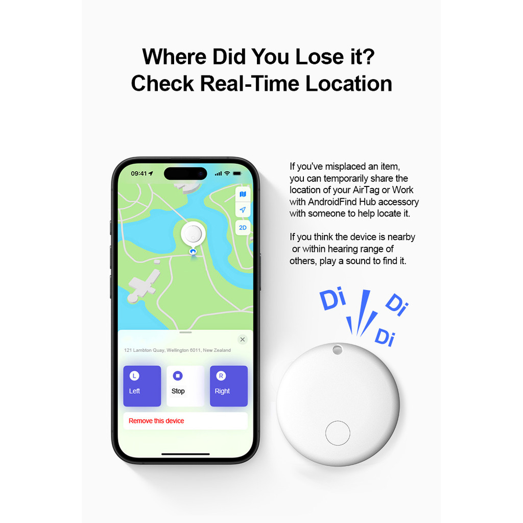 Thẻ theo dõi GPS Mini cho Android, Google Find Hub, định vị GPS thông minh, thiết bị theo dõi