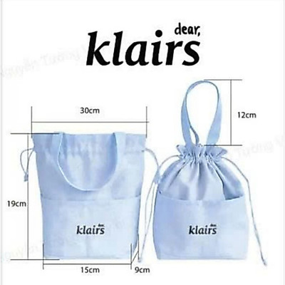 [QUÀ TẶNG KHÔNG BÁN]  Dear, Klairs túi dây rút xanh dương