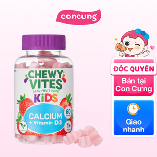 Thực phẩm bổ sung CHEWY VITES KIDS CALCIUM + VITAMIN D3