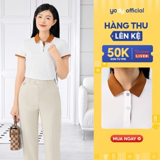 [Đồng giá] Áo thun phông polo nữ YODY khử mùi thoáng mát chống nắng kháng khuẩn ngắn tia UV APN3700 - NGVC