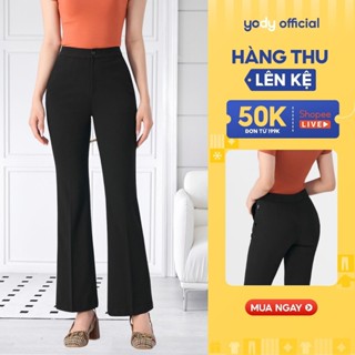 [Đồng giá] Quần âu nữ YODY ống loe, lưng cao tôn dáng, chất co giãn, thoải mái TRA QAN7036