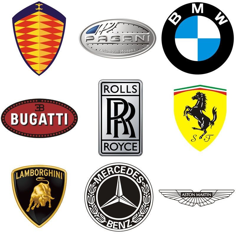 Lamborghini Rolls Ferrari McLaren Royce Logo Xe Máy Điện Sửa Đổi Miếng Dán Xe Kéo Hoa Trầy Xước Mla8