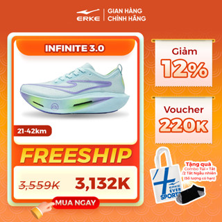 [TẶNG TẤT] Giày Chạy Thể Thao Nữ Marathon Chuyên Nghiệp ERKE INFINITE 3.0 Full Carbon - RUNNING 42km 12125103235