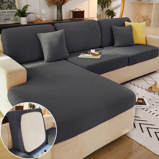  Bọc ghế sofa vải nhung gân bọc đệm ghế sofa dày dặn co giãn 1 2 3 4 chỗ - DECOR HOME SH 