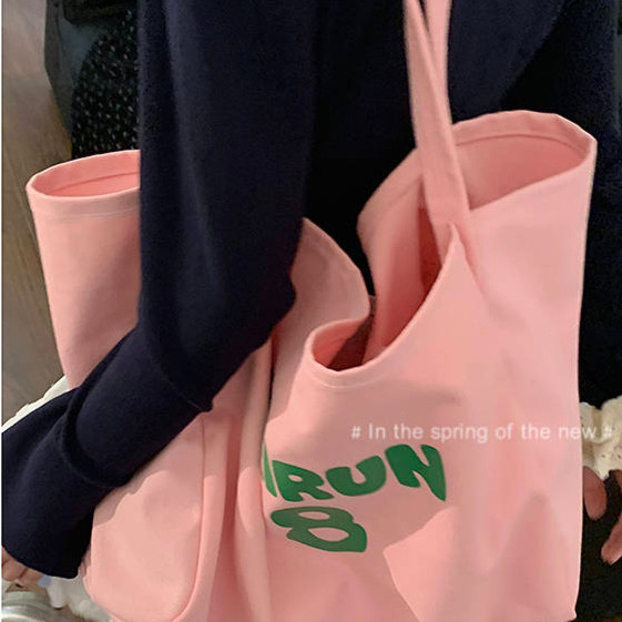Canvas Bag Class Commuter Shoulder Bag Easy Matching Tote Bag Go out Cloth Tote YWUQ