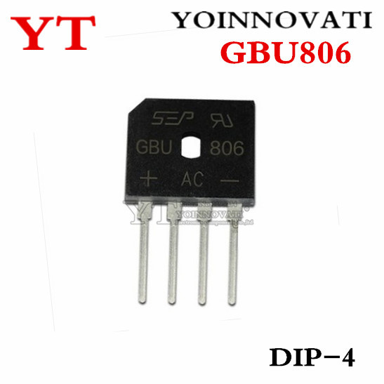 10 Cái / lốc GBU806 GBU 806 DIP-4 IC Chất Lượng Tốt Nhất