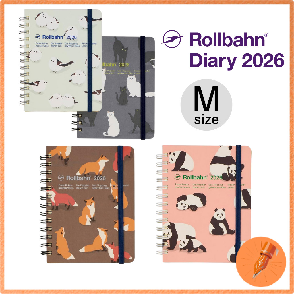 Delfonics 2026 Planner Rollbahn Diary Animal M Monthly Planner