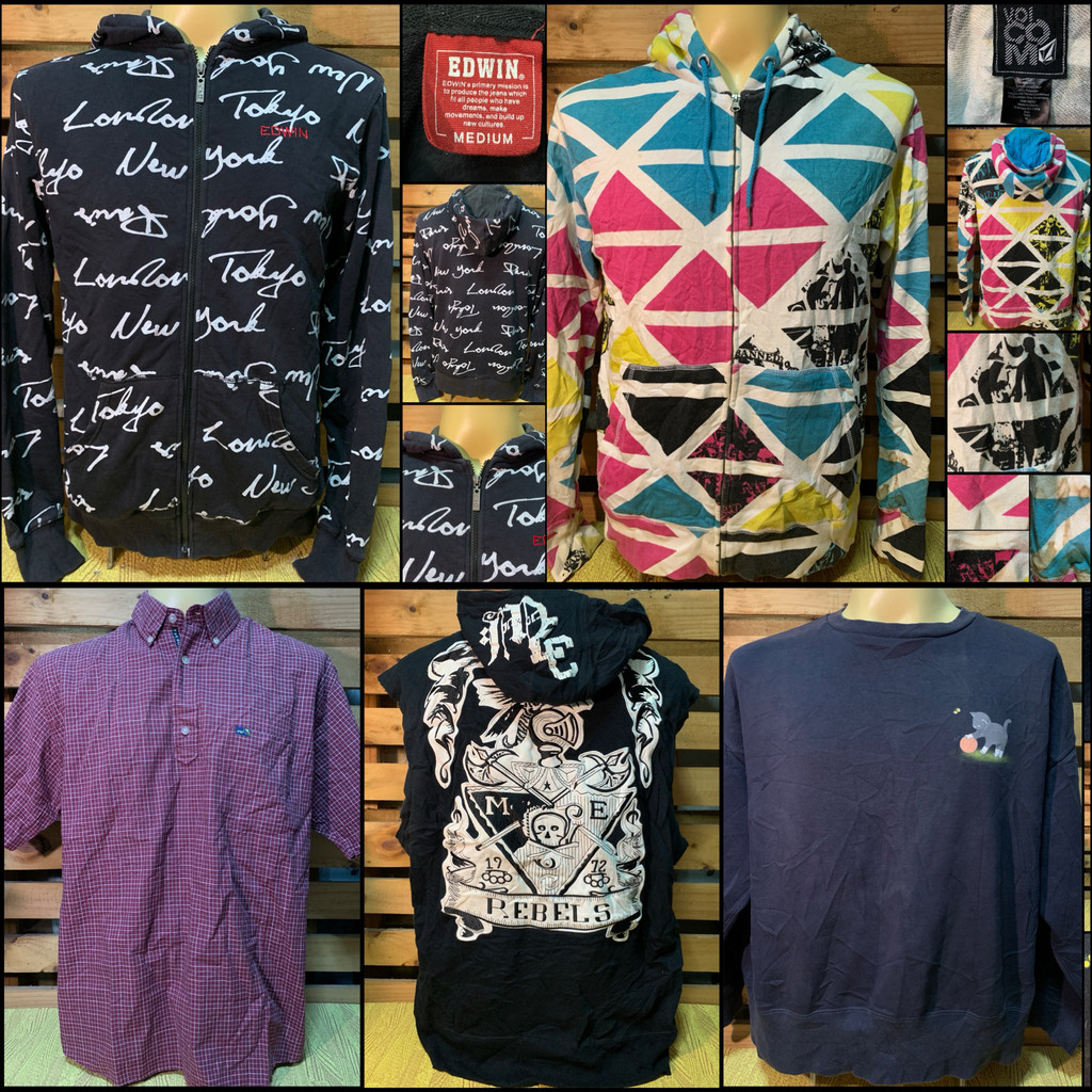 Bộ sưu tập Nhật Bản hai tay chính hãng Edwin T & C Marc Ecko United Athletic Volcom Áo sơ mi