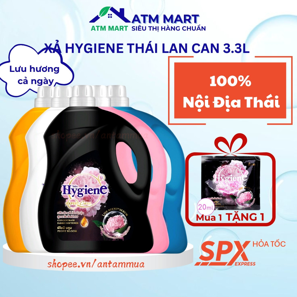 (Nội Địa Thái) Nước Xả Vải Hygiene Nước Xả Vải Thái Lan Đậm Đặc, Lưu Hương Ngày Dài 3.3L