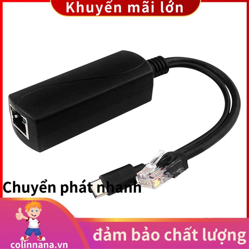 Bộ chia POE cho Raspberry Pi5 / 5 Thế hệ 5V 4A Giao diện Type-C Gigabit Ethernet Power qua Ethernet 