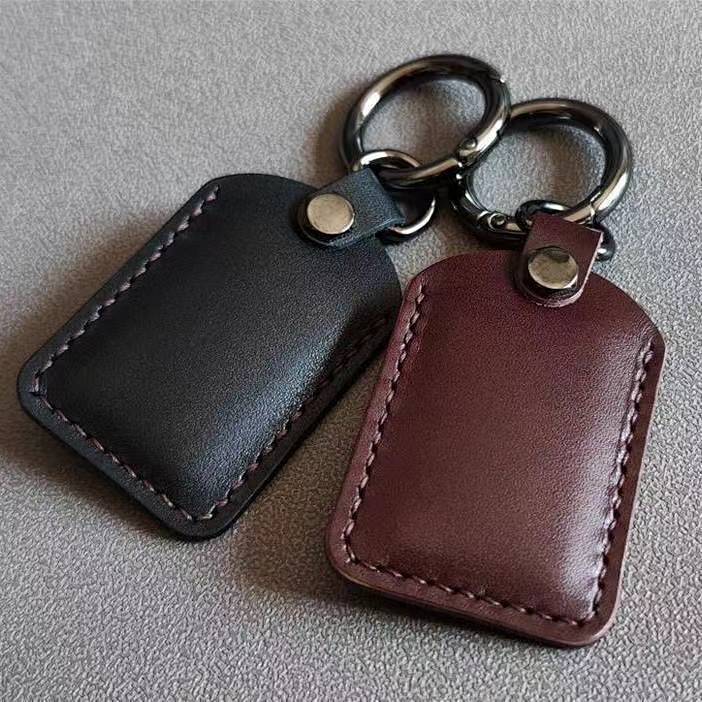 NFC Cowhide Smart Access Card Cover Keychain Community Rental House Long Block Induction Community I