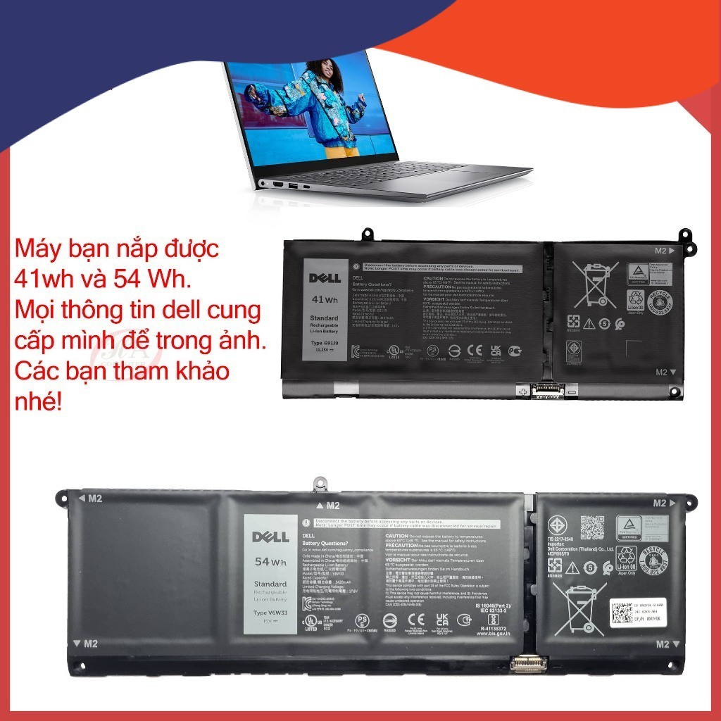 Pin Thay Thế Laptop Dell Inspiron 14 5410 2-in-1
