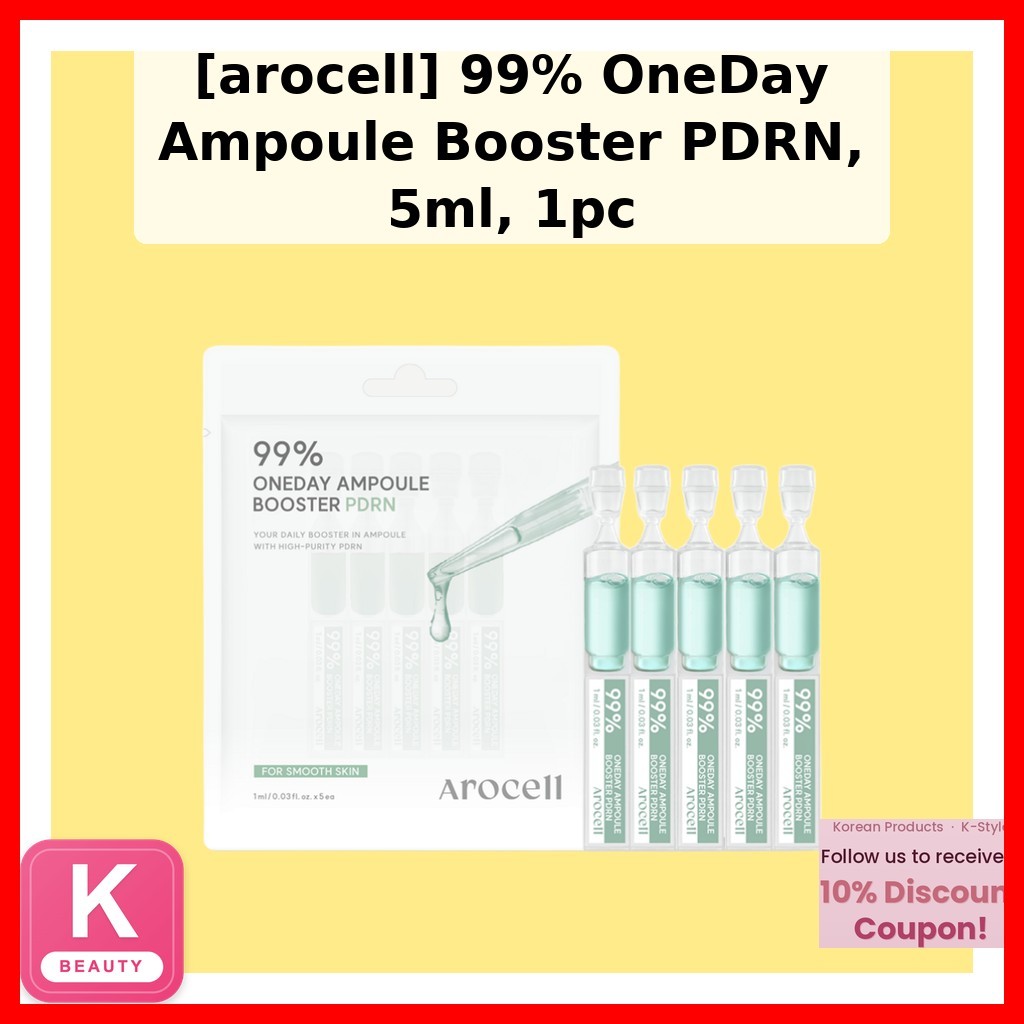 [arocell] 99% OneDay Ampoule Booster PDRN, 5ml, 1 cái / Ampoule Hàn Quốc / Tăng cường phục hồi của K