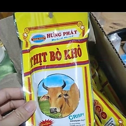 Khô bò miếng-10Bịch Mẫu mới 13g mỗi gói