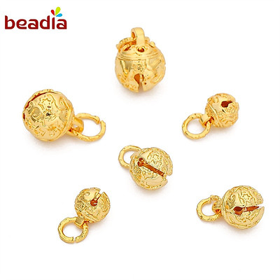 Chuông Beadia bằng đồng mạ vàng 18k họa tiết ngôi sao may mắn