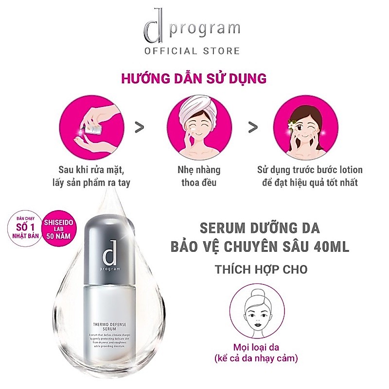 Serum dưỡng da bảo vệ chuyên sâu D_program