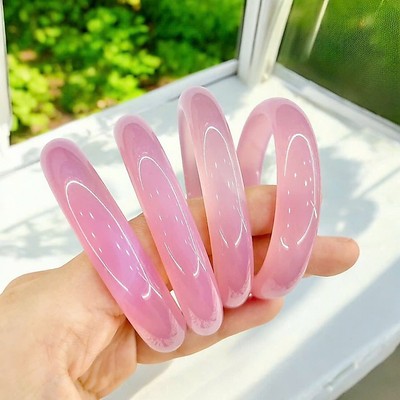 Vòng Mã Não Hồng Độ Sáng 3A Khởi Quang Bản Hẹ Xinh Xắn Lắc Tay Đá Phong Thủy - Ngọc Trai Trường Thịnh