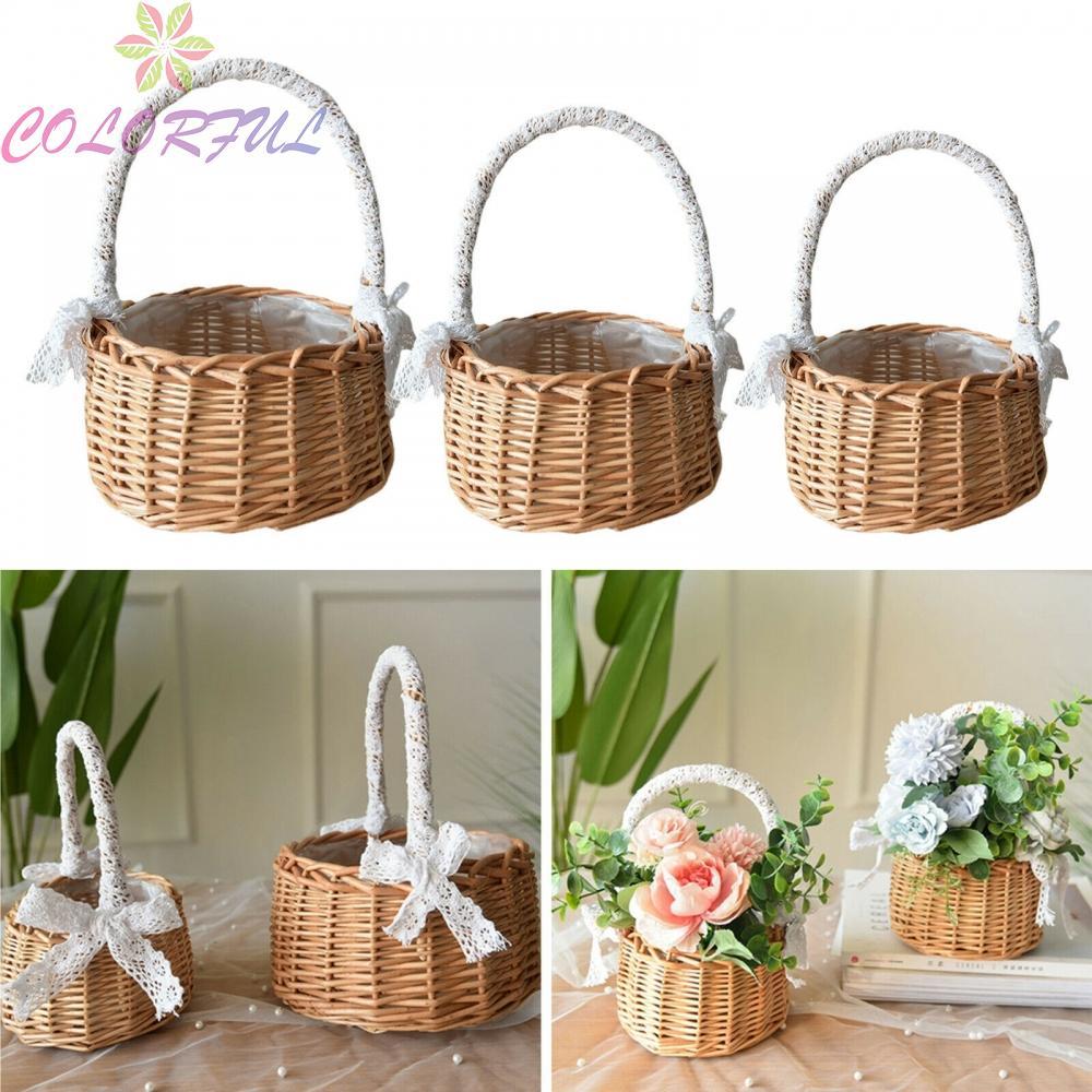 Storage Basket. Shopping Basket Storage Wicker Picnic Flower Flower Pot Food
