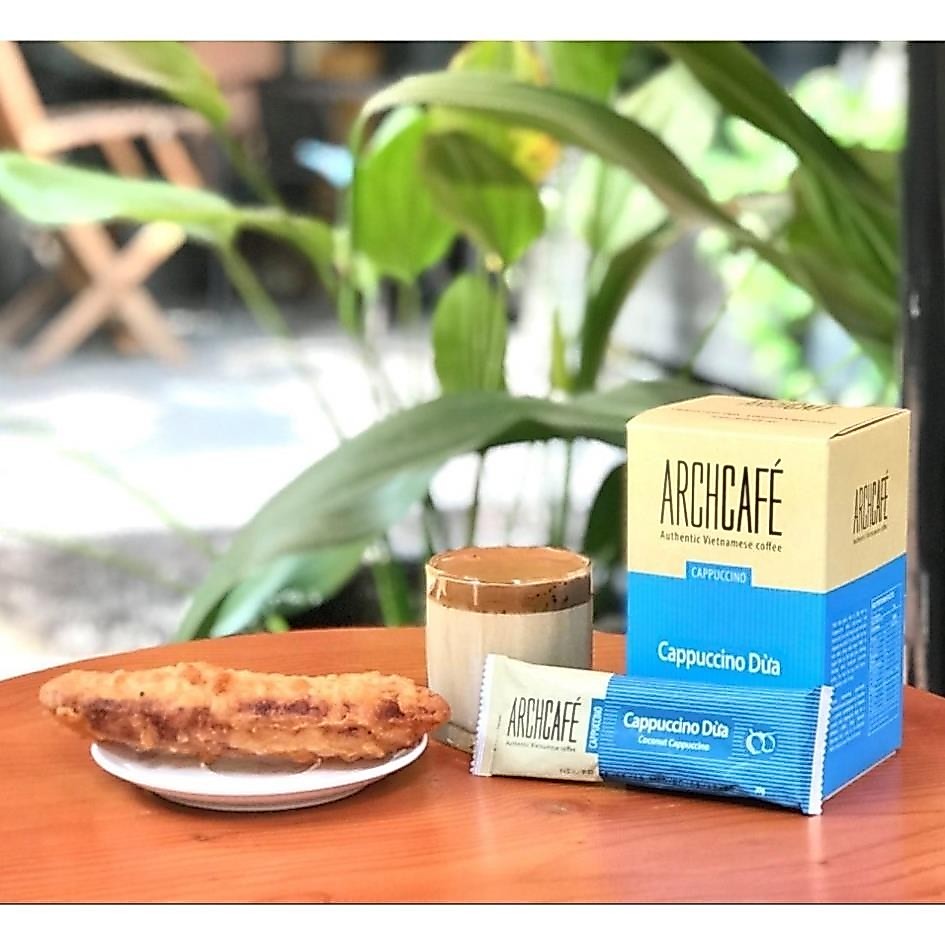 Cà Phê Hòa Tan Archcafe Cappuccino Dừa hộp( 20Gx12 Gói)