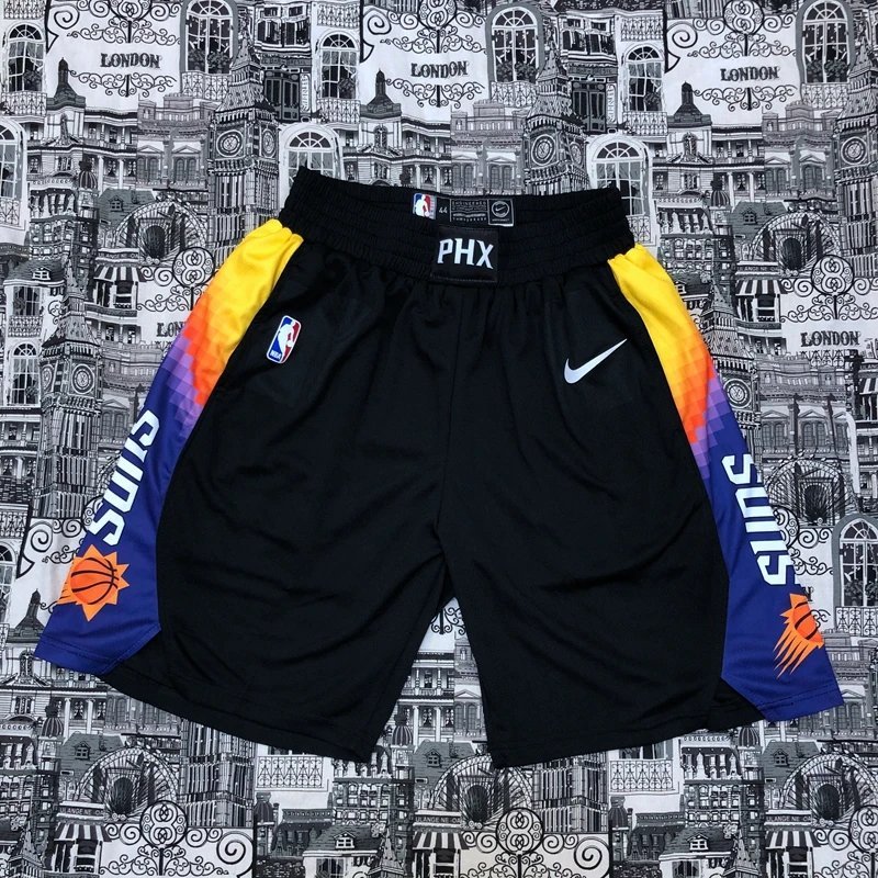 Sun Team Quần Bóng Rổ Chris Paul Người Đức Booker Ayton Quần Short Phiên Bản Thành Phố Quần Đen
