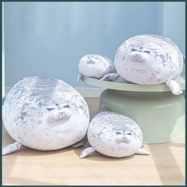 YT4 Nhật Bản Osaka Phổ Biến Thực Tế Spotted Seal Plushie Gối Viral Mũm mĩm Seal Đồ Chơi Nhồi Bông Qu