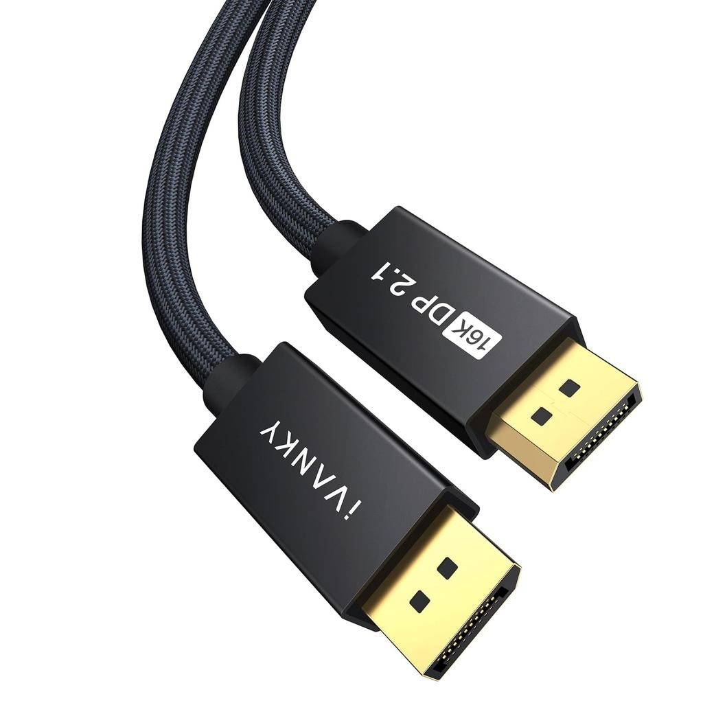 Cáp Displayport IVANKY 16K 10ft, Cáp DP 2.1 [16K @ 60Hz, 8K @ 240Hz, 4K @ 540Hz / 480Hz / 240Hz], Cá
