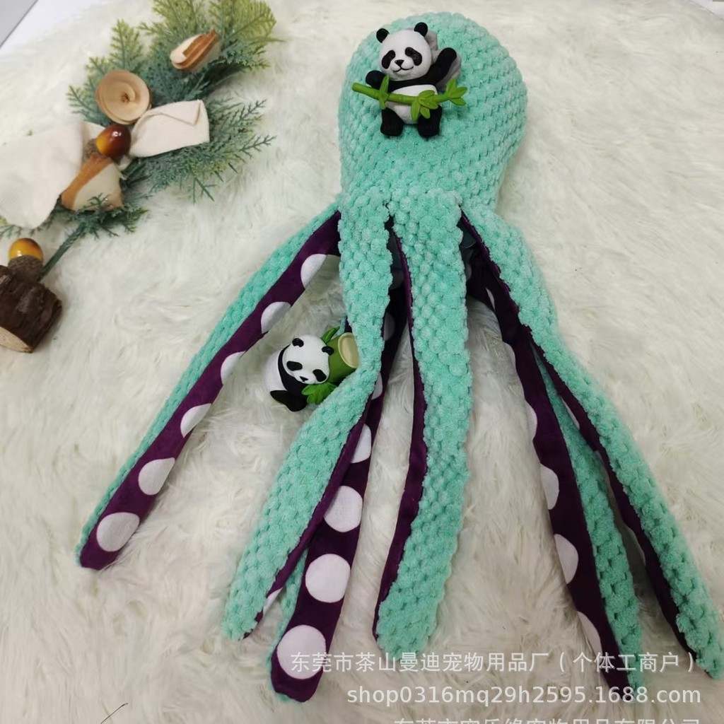Popular~Plush sound-making toy for dogs, durable chewable six-clawed octopus, suitable for small dog