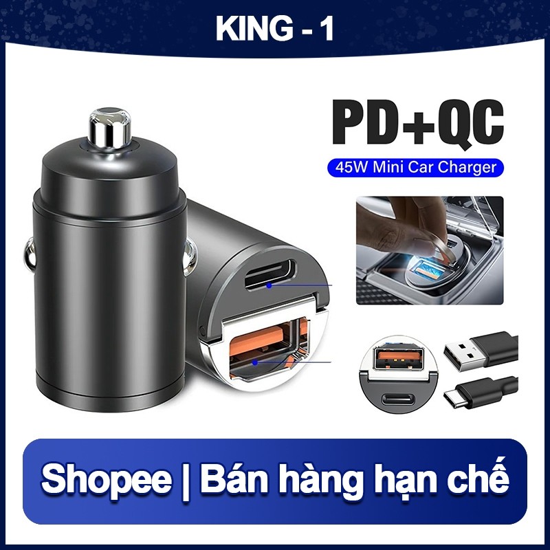 PD30W USB C Mini Xe Sạc PD 4.0 2 Cổng Siêu Nhanh Charing Vô Hình Adapter Cho iPhone 15 iPad Điện Tho
