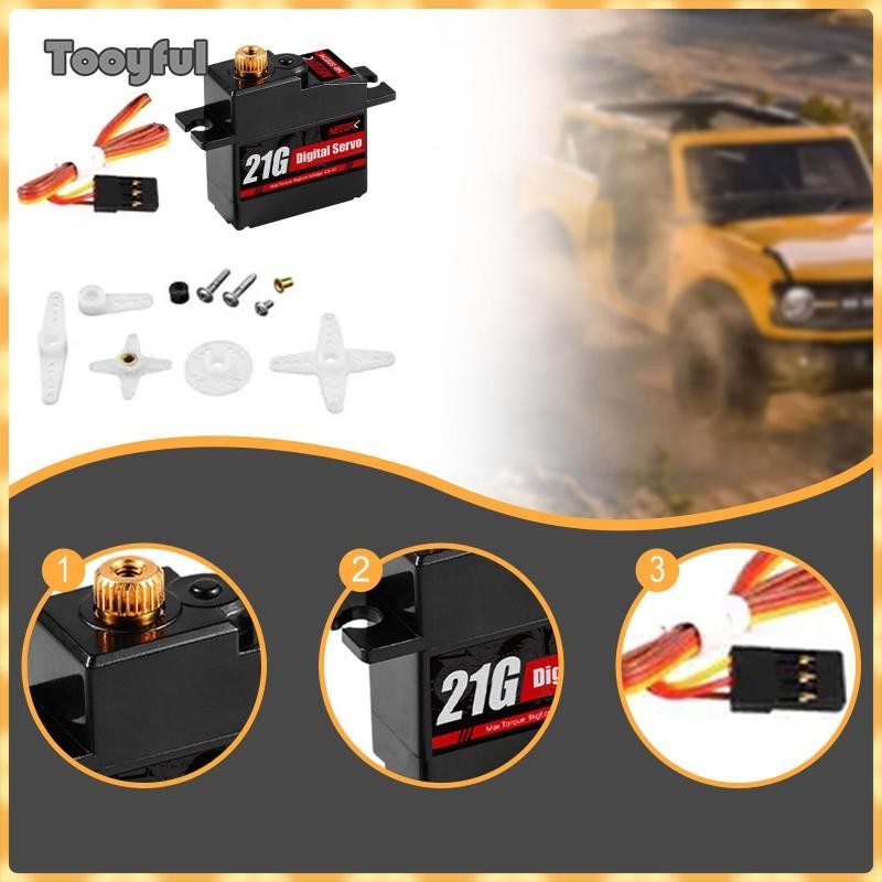 Tooyful 21G Mini Servo tỷ lệ 1 / 12 Chắc chắn Dễ sử dụng Phụ kiện cho MN82 MN78 MN168