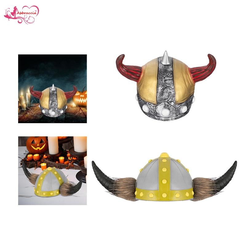 Phụ kiện mũ bảo hiểm Viking có còi, phù hợp cho bữa tiệc Halloween