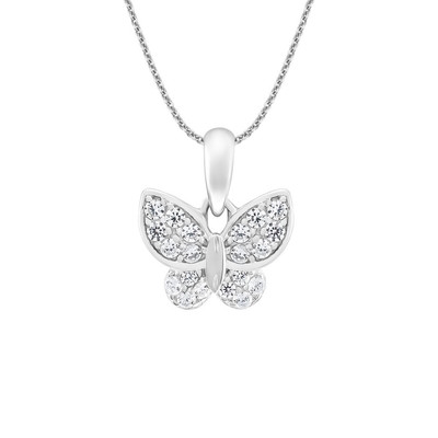 Mặt dây chuyền Bạc đính đá PNJSilver hình bươm bướm XMXMW060082