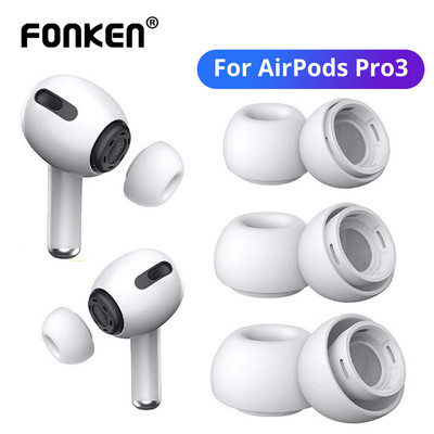 Fonken Silicone Tai Nghe Nhét Tai Cho Aple Airpods Pro 3 Giảm Tiếng Ồn Thay Thế Tai Nghe Đầu