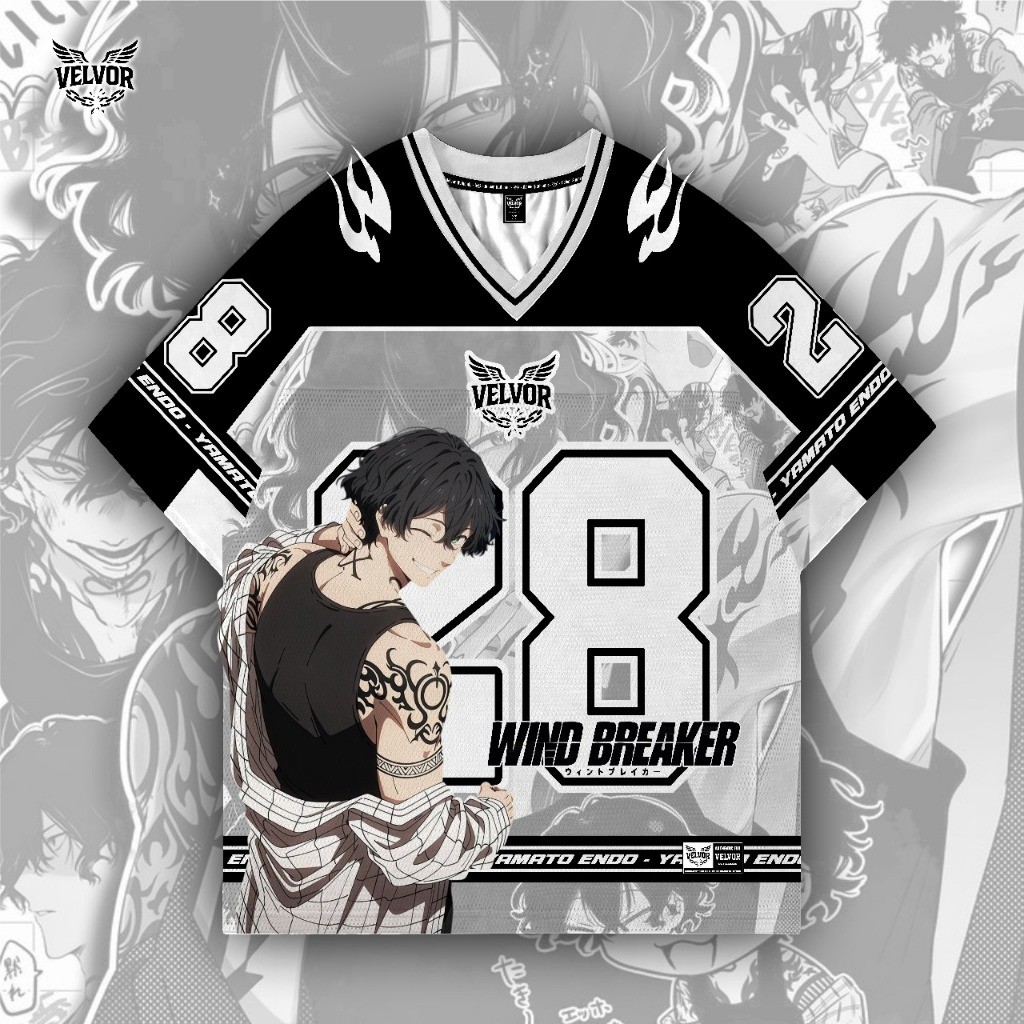 ANIME OVERSIZE PREMIUM - JERSEY DEWASA - JERSEY WINBREAKER 28 SERIES SỐ - JERSEY FULL IN
