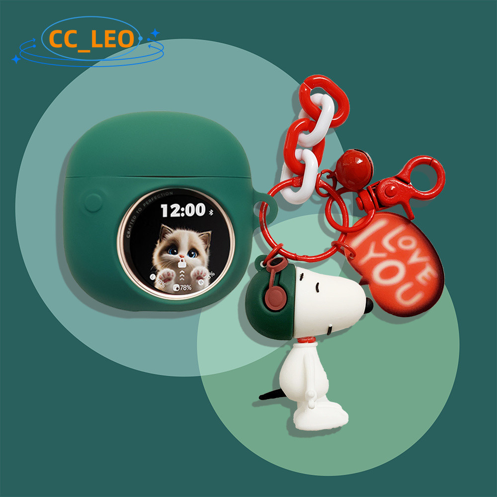 Case for EDIFIER JoyBuds Silicone Soft Case Protective Cover Cute Panda Cartoon Penguin Keychain Plu