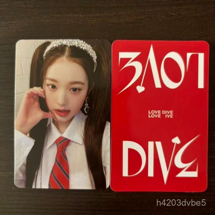 Card bo góc Jang Wonyoung IVE Love Dive jc starship card ảnh thẻ lomo pát tim hồng ngoại xịn sỉ