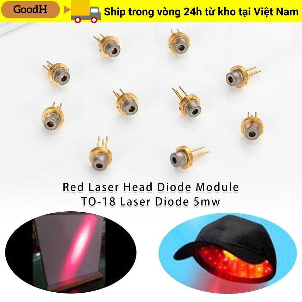 Mô-đun Diode đầu Laser màu đỏ GOODH, Chân máy phòng thí nghiệm 650nm DIY Hồng ngoại đốt công suất ca
