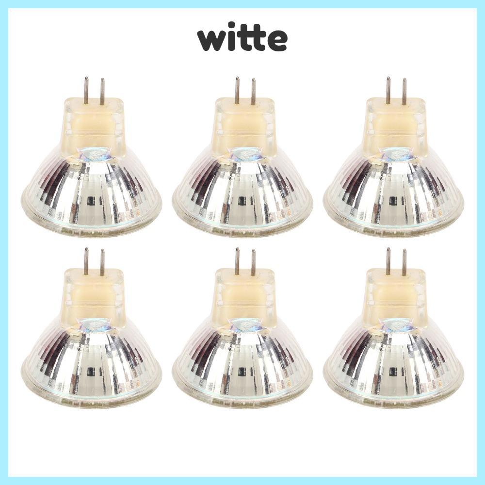 Bóng đèn LED WITTE 6 CÁI MR11, Bóng đèn LED thủy tinh GU4 12V, Đèn trần tiêu điểm 3W MR11 bền bỉ