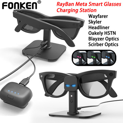Fonken Kính Thông Minh Đế Sạc Bộ Chuyển Đổi Trạm Sạc Loại C Cho Kính RayBan Meta AR