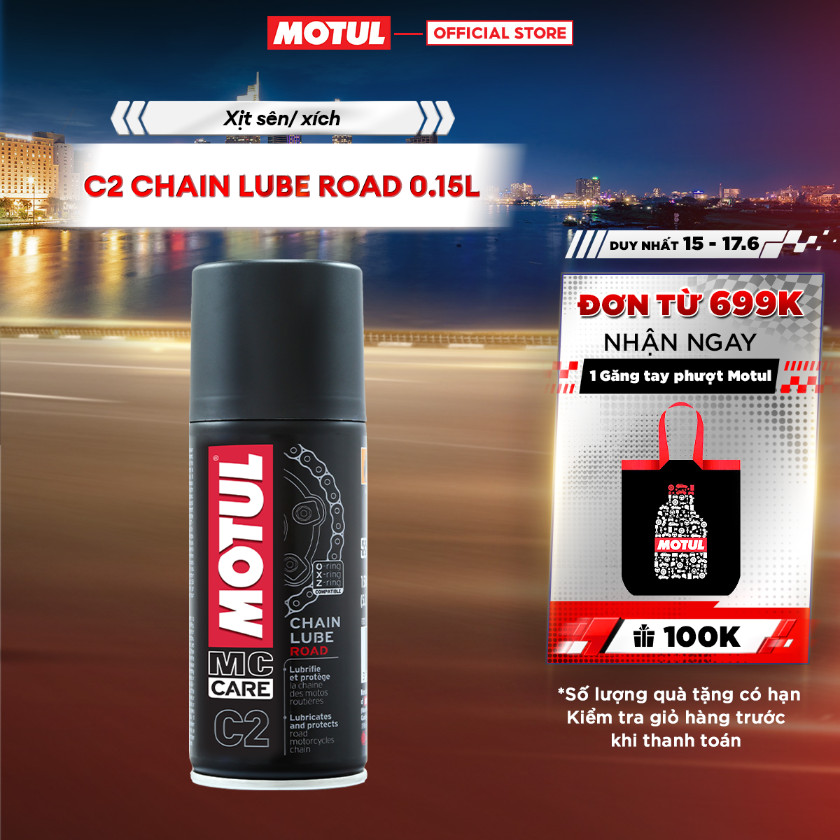 Xịt sên / xích MOTUL C2 CHAIN LUBE ROAD 0.15L