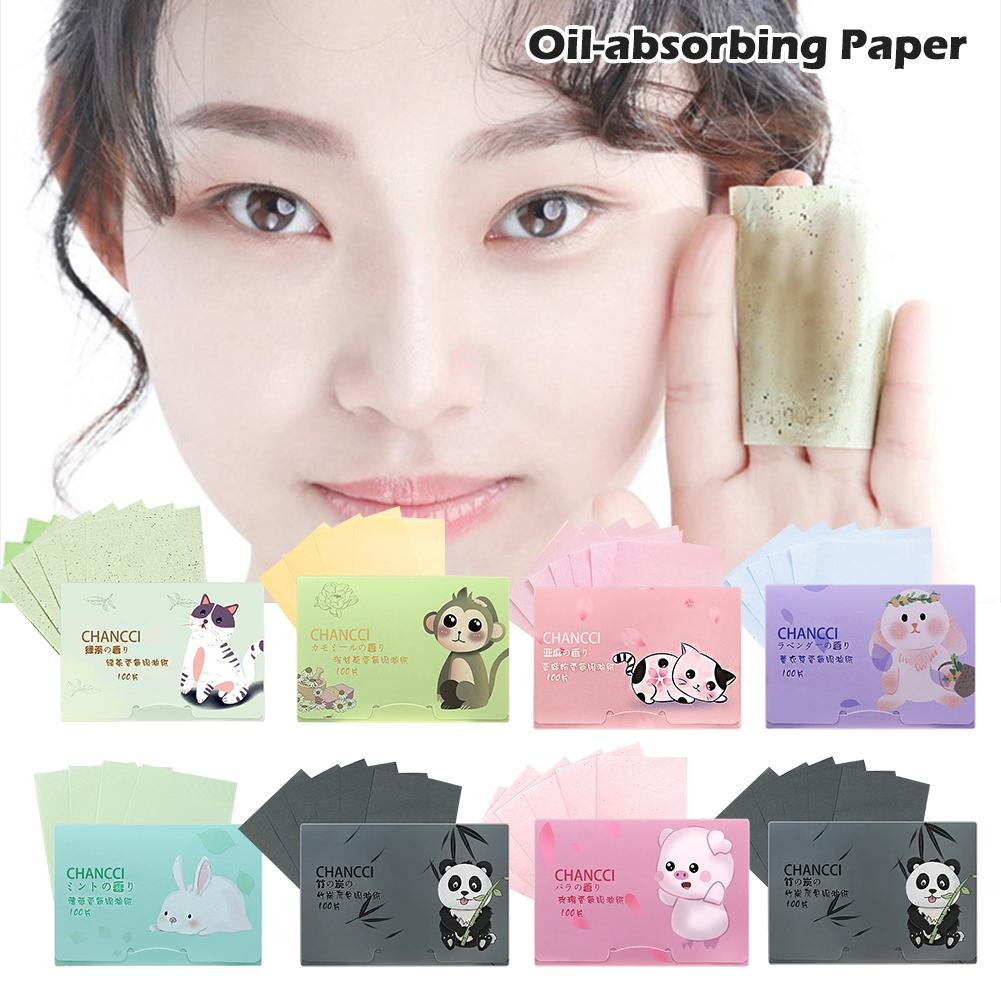 Protable Face Oil Blotting Paper Matting Face Facial Control Cleanser Wipes Oil Cleaning N4v8