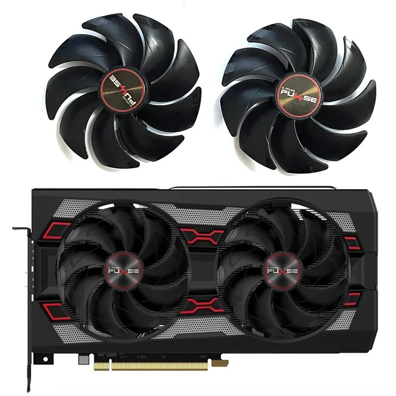 * 2 Chiếc 95mm FD10015M12D 6pin RX5700 XT GPU Quạt Làm Mát Cho Sapphire RX 5500 5600 5700XT Xung Quạ