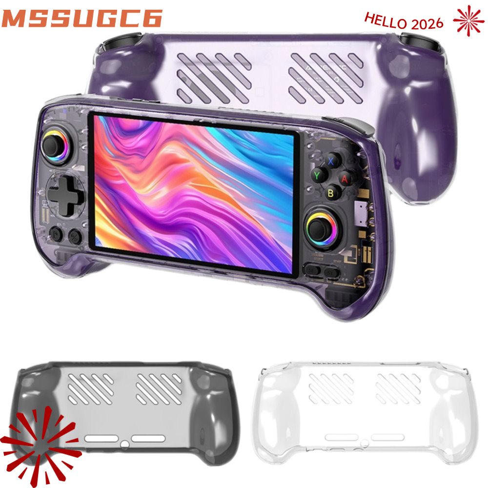 Máy chơi Game cầm tay MSSUGYL, Vỏ bảo vệ chống sốc trong suốt, Vỏ máy chủ chống trầy xước TPU mềm ch