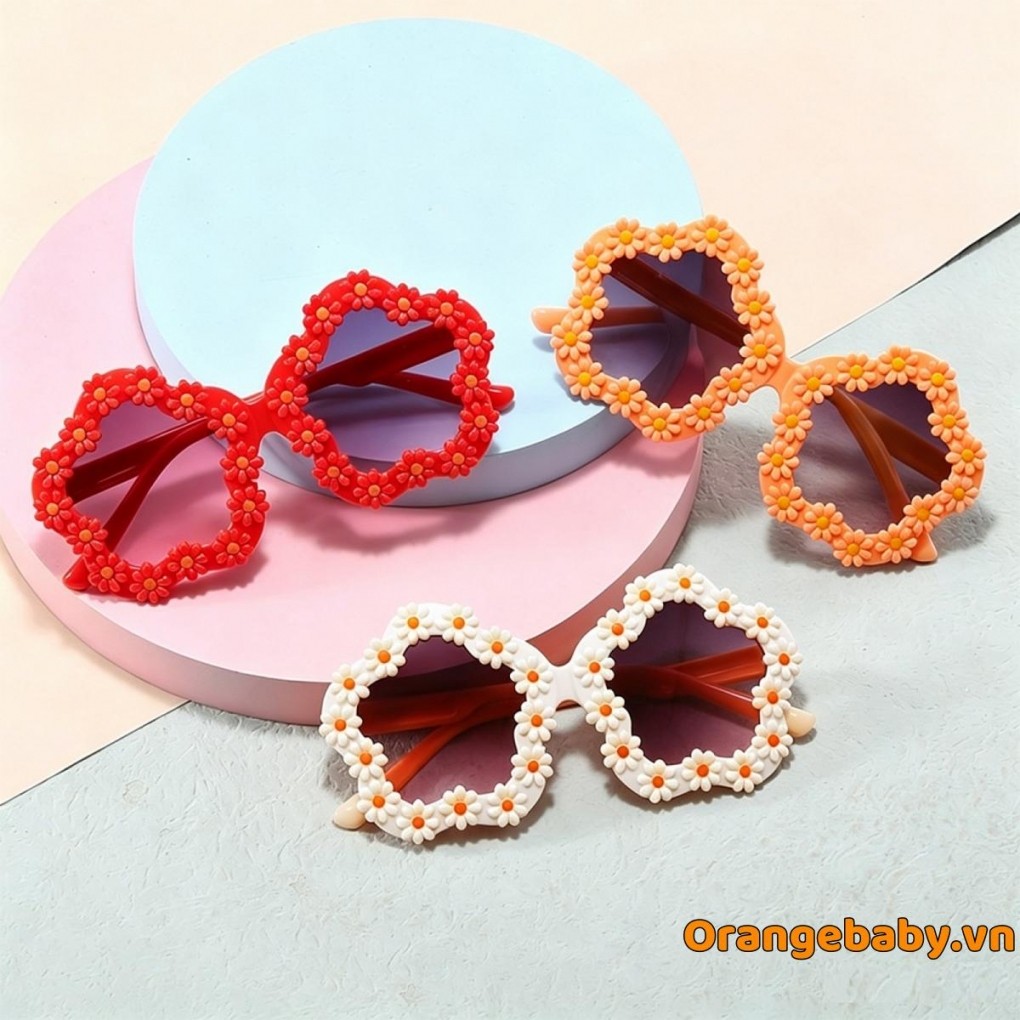[K8lm] Kính râm Girls Boys Daisy Full Frame Kính râm chống tia cực tím
