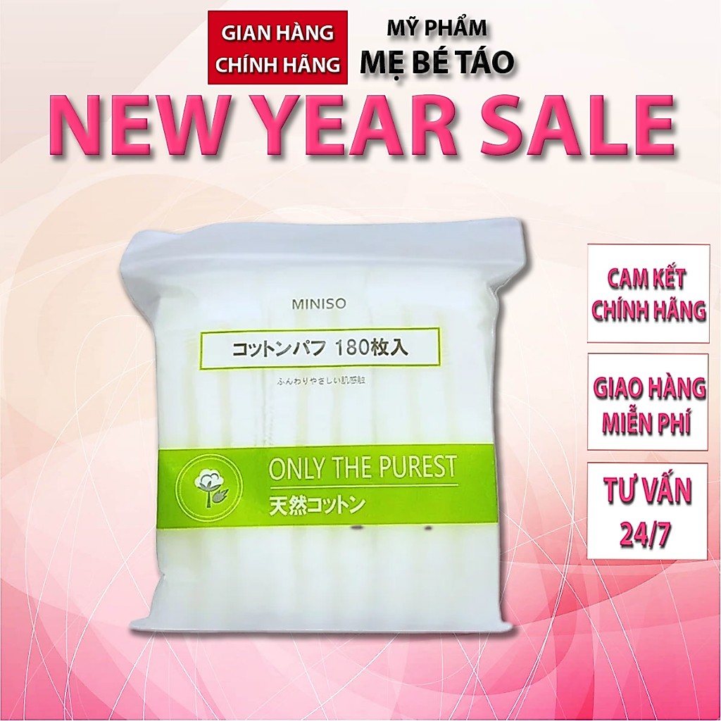 bông tẩy trang miniso 180 miếng
