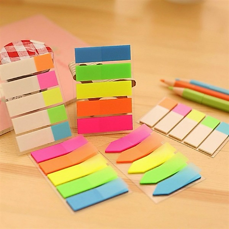 Note phân trang nhựa 5 màu, Note mũi tên nhựa, Note phân trang