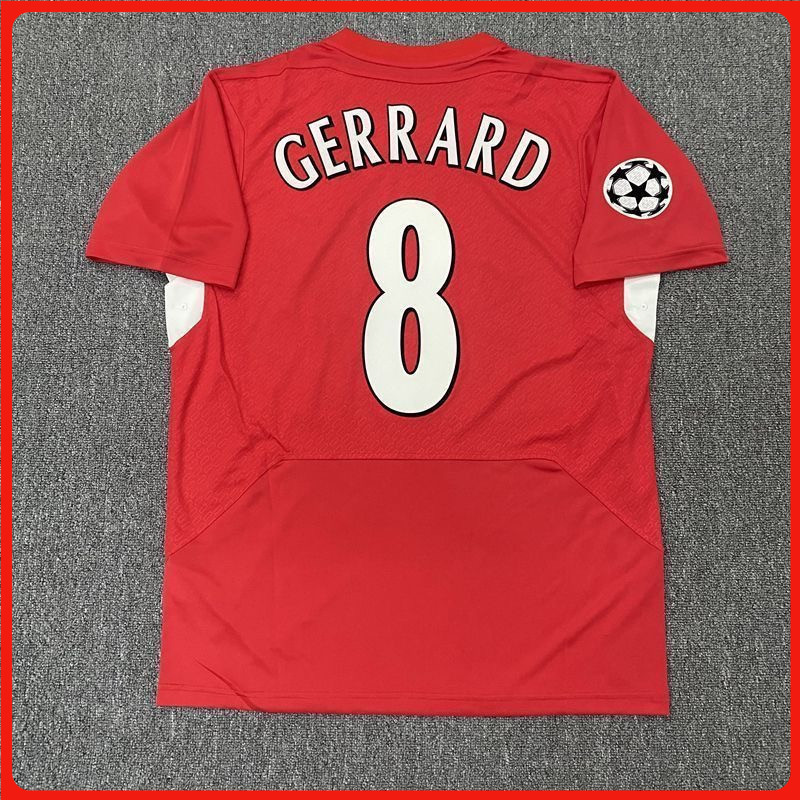 S-XXL 04 05 Liverpool Soccer sân nhà jersey GERRARD Nam Retro Áo bóng đá 2004 2005