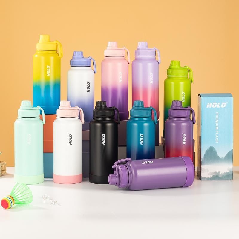 HOLO Bình chân không bằng thép không gỉ 1000ml, chống rò rỉ, giữ đồ uống nóng trong 7-12 giờ